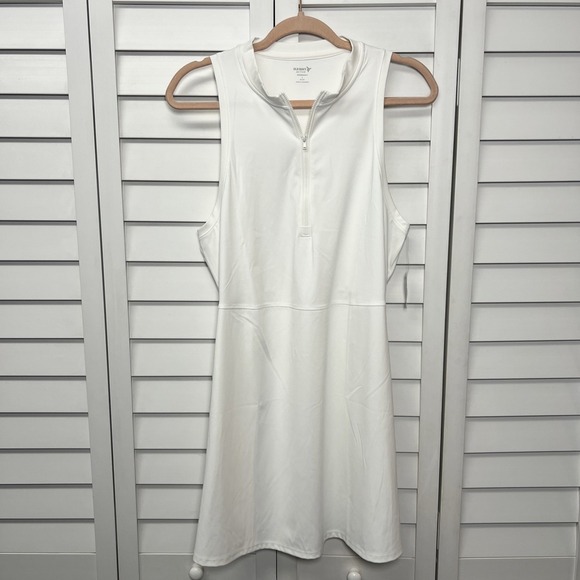 Old Navy PowerSoft Half Zip Sleeveless Athletic Dress Size Large White NWT - Picture 3 of 10